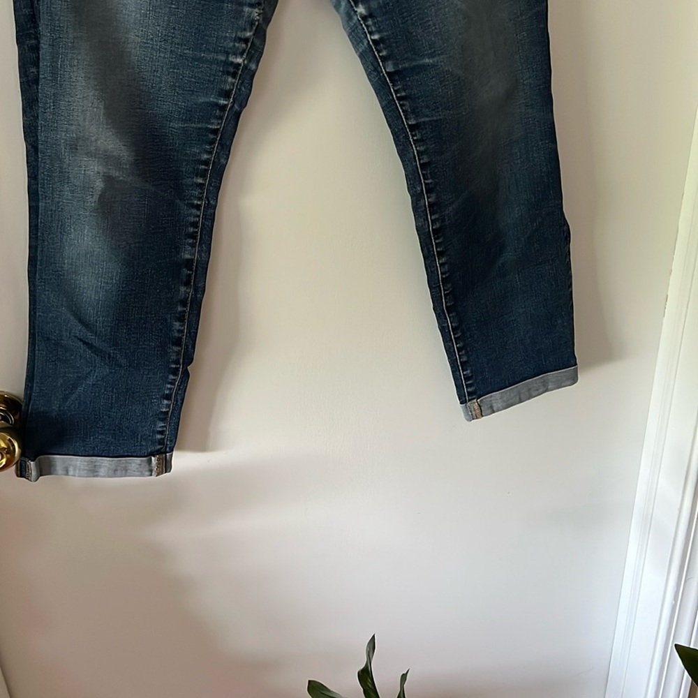 Ag Adriano Goldschmied The Stevie Roll-up Slim Straight Blue Denim 👖 - Picture 7 of 10